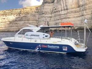 SIMO dive systems malta boat 38 foot dive boat and charter