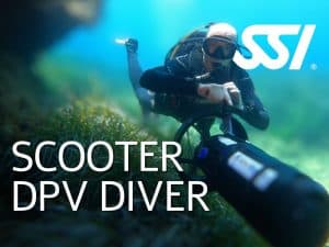 SSI Scooter and DPV Diver in Malta with Dive Systems